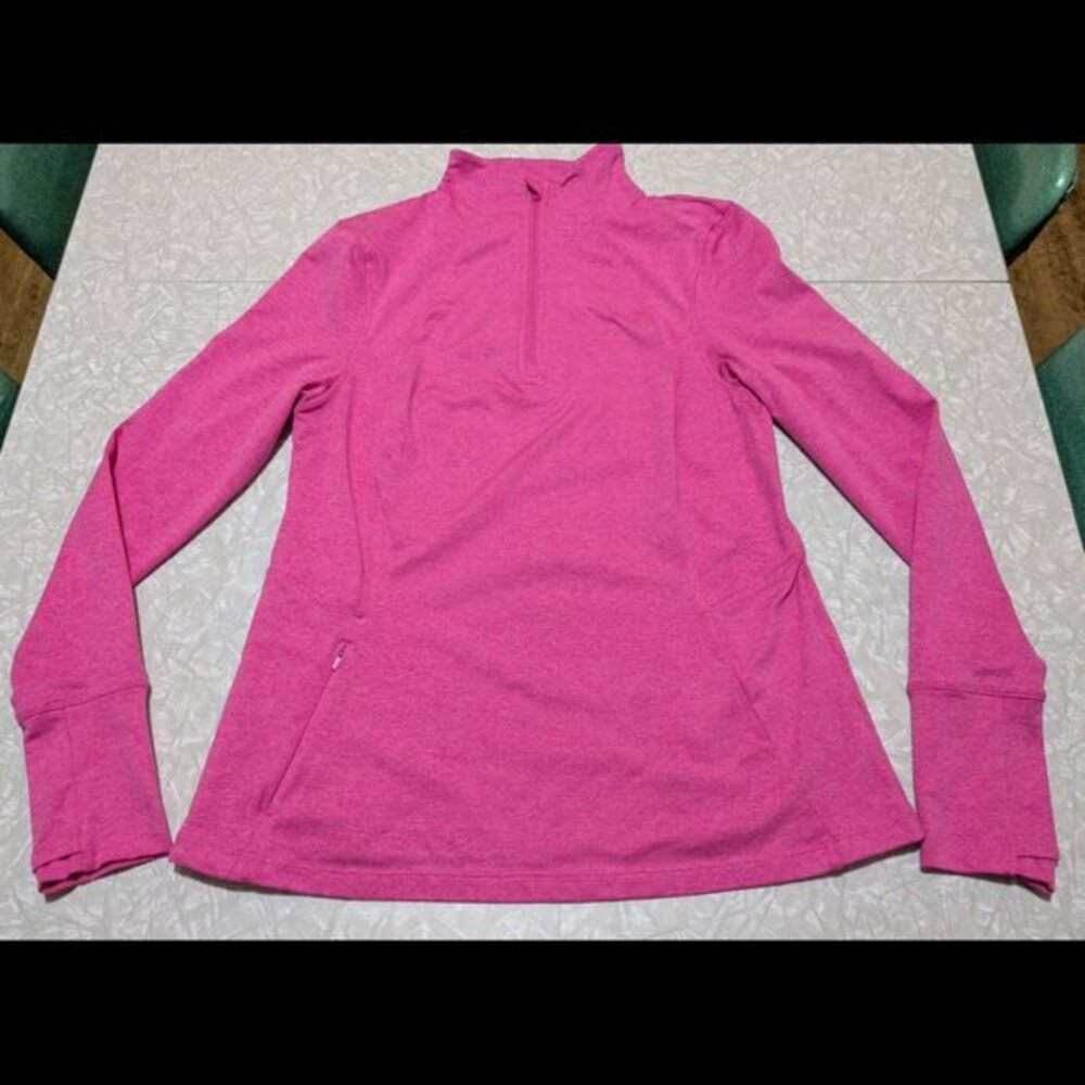 Danskin‎ S Pink Long Sleeve Athletic Quarter Zip Top